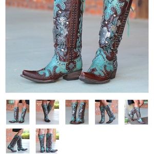 Turquoise Double D Ranch Old Gringo Boots